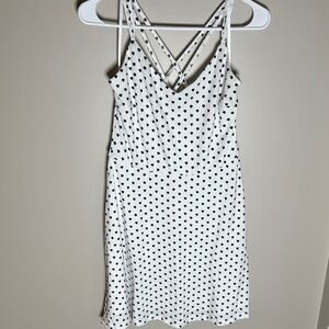 Doe & Rae Black and White Heart Print Dress